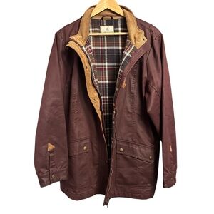 Legendary Whitetails Saddle Country Shirt Jacket Waxed Canvas Burgundy XXL Chore